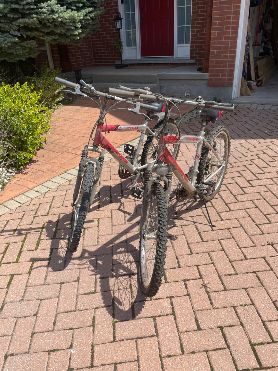 Two Mountain Bikes - Red and Silver - photo 2