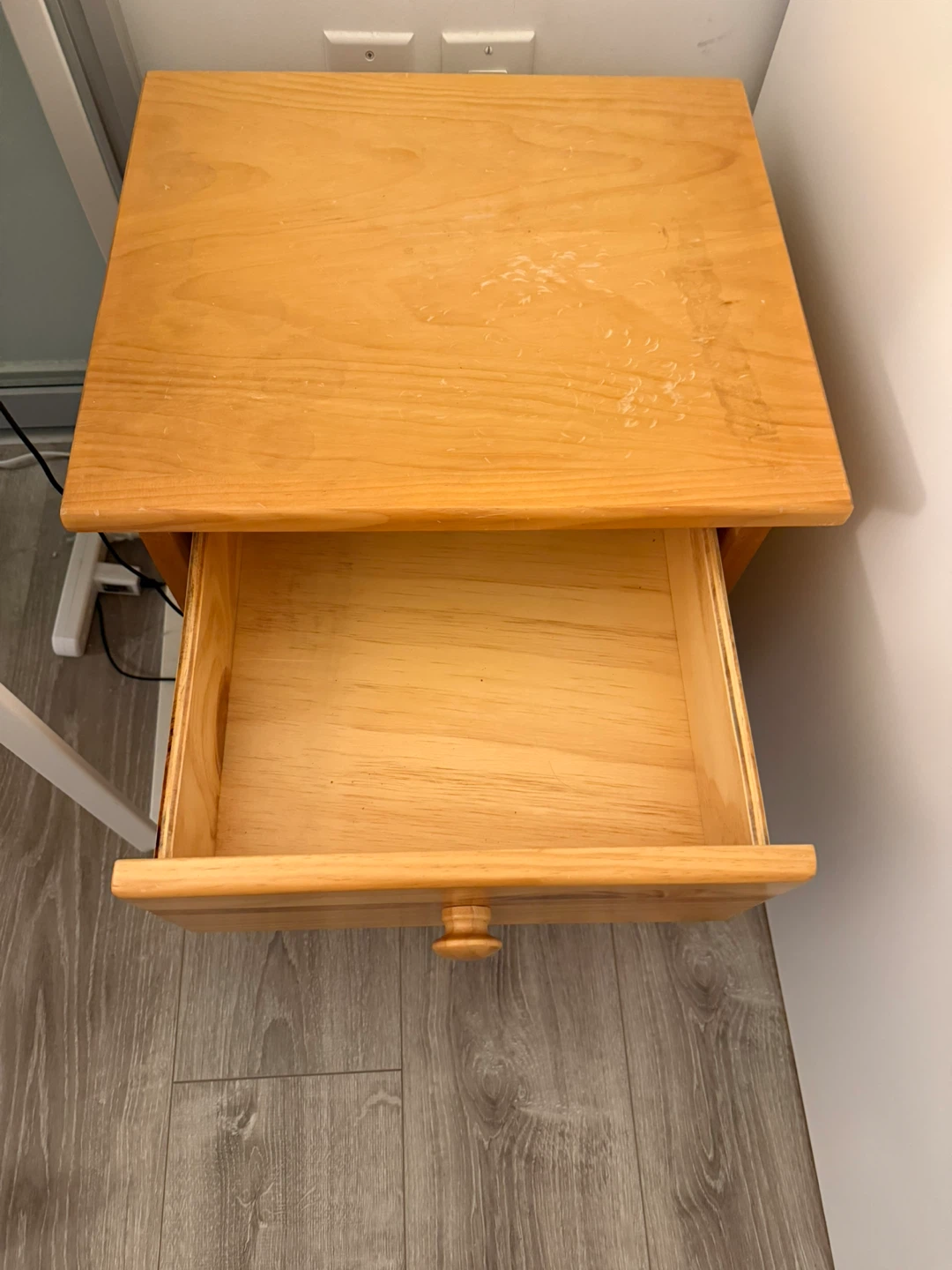 Wooden Nightstand with Two Drawers for kids - photo 3