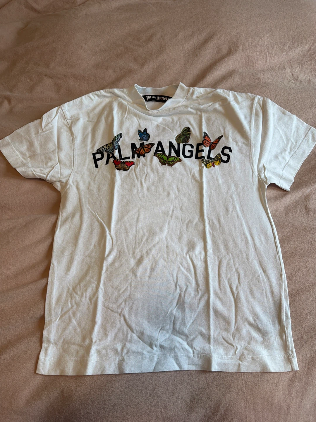 Palm Angels White Butterfly T-Shirt