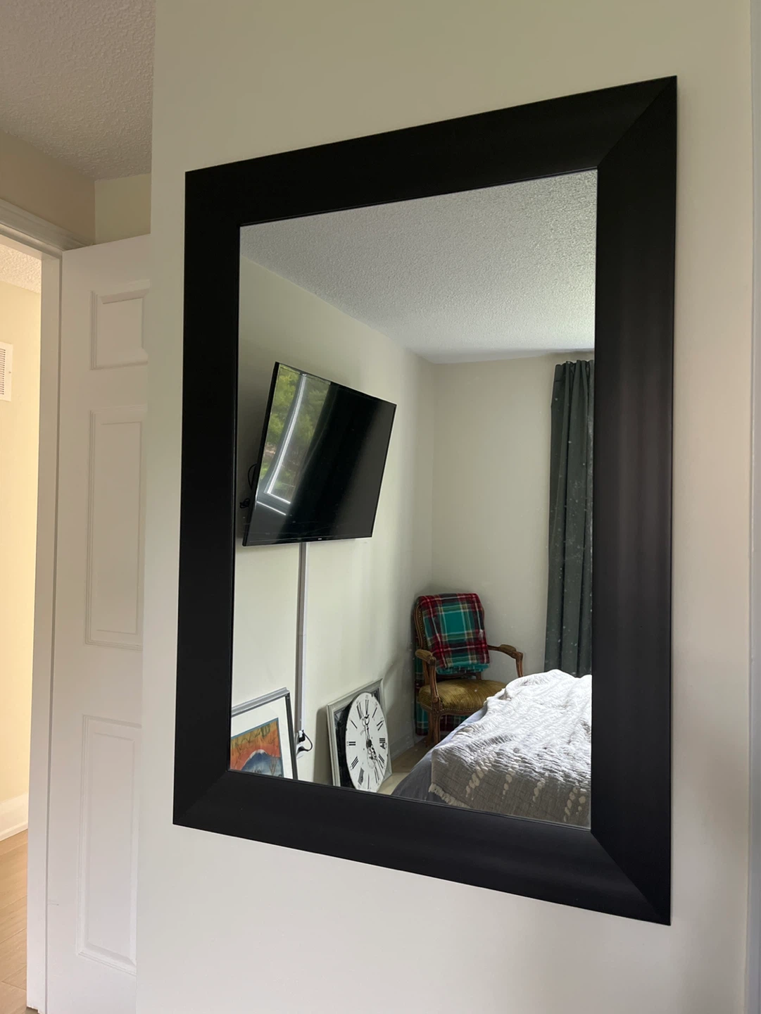 Large Black Framed Wall Mirror 🌱