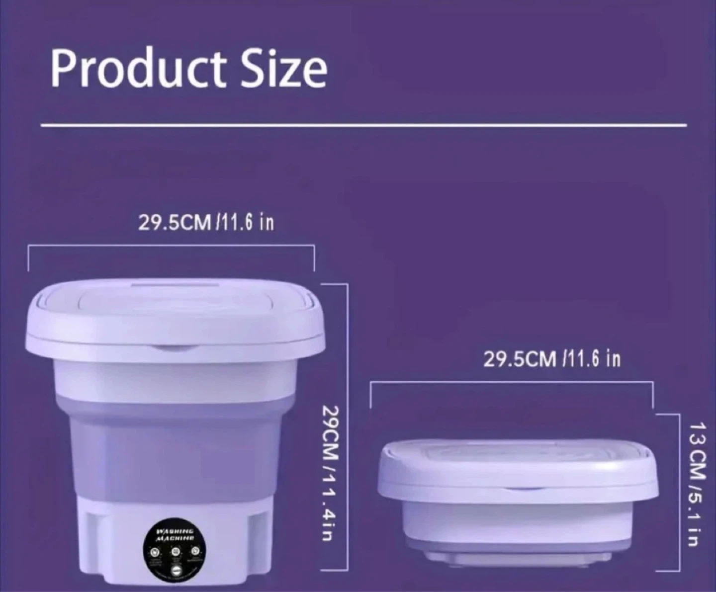 Portable Folding Washing Machine - 8L Capacity