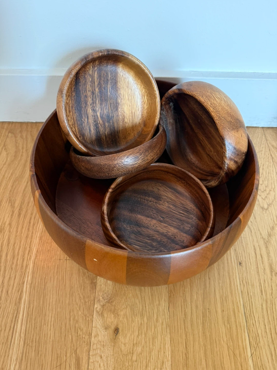 Wooden Salad Bowl Set