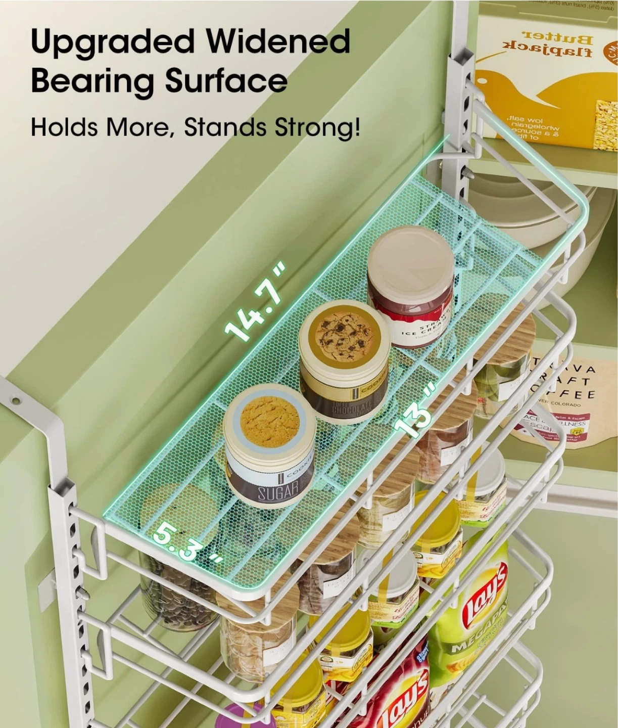 Asoibopi 8-Tier Adjustable Door Pantry Organizer with 8-Tier - photo 5