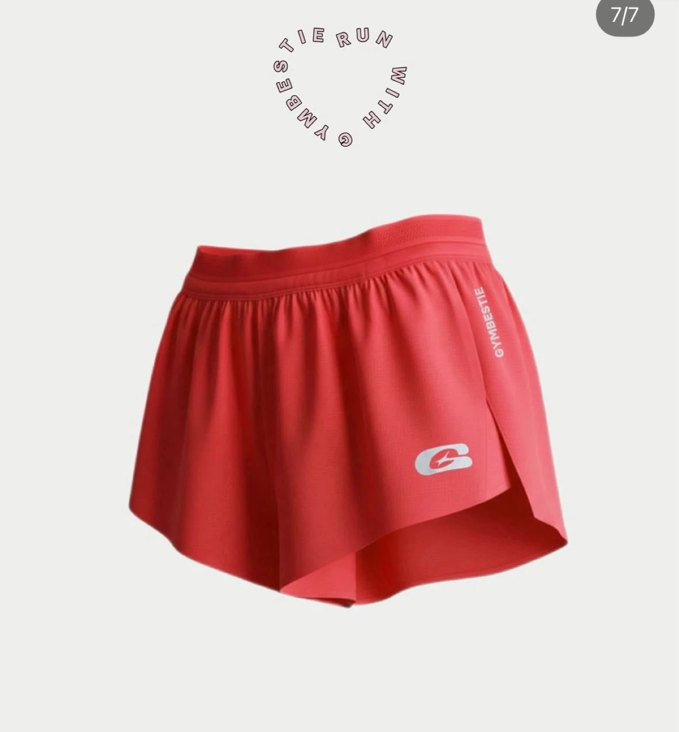 Gym Bestie Red Running Shorts - Size M - photo 2