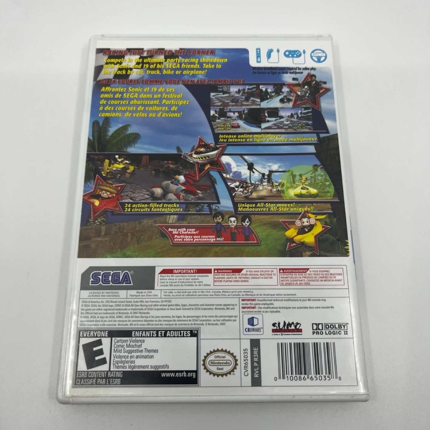 Sonic & Sega All-Stars Racing - Nintendo Wii - photo 3
