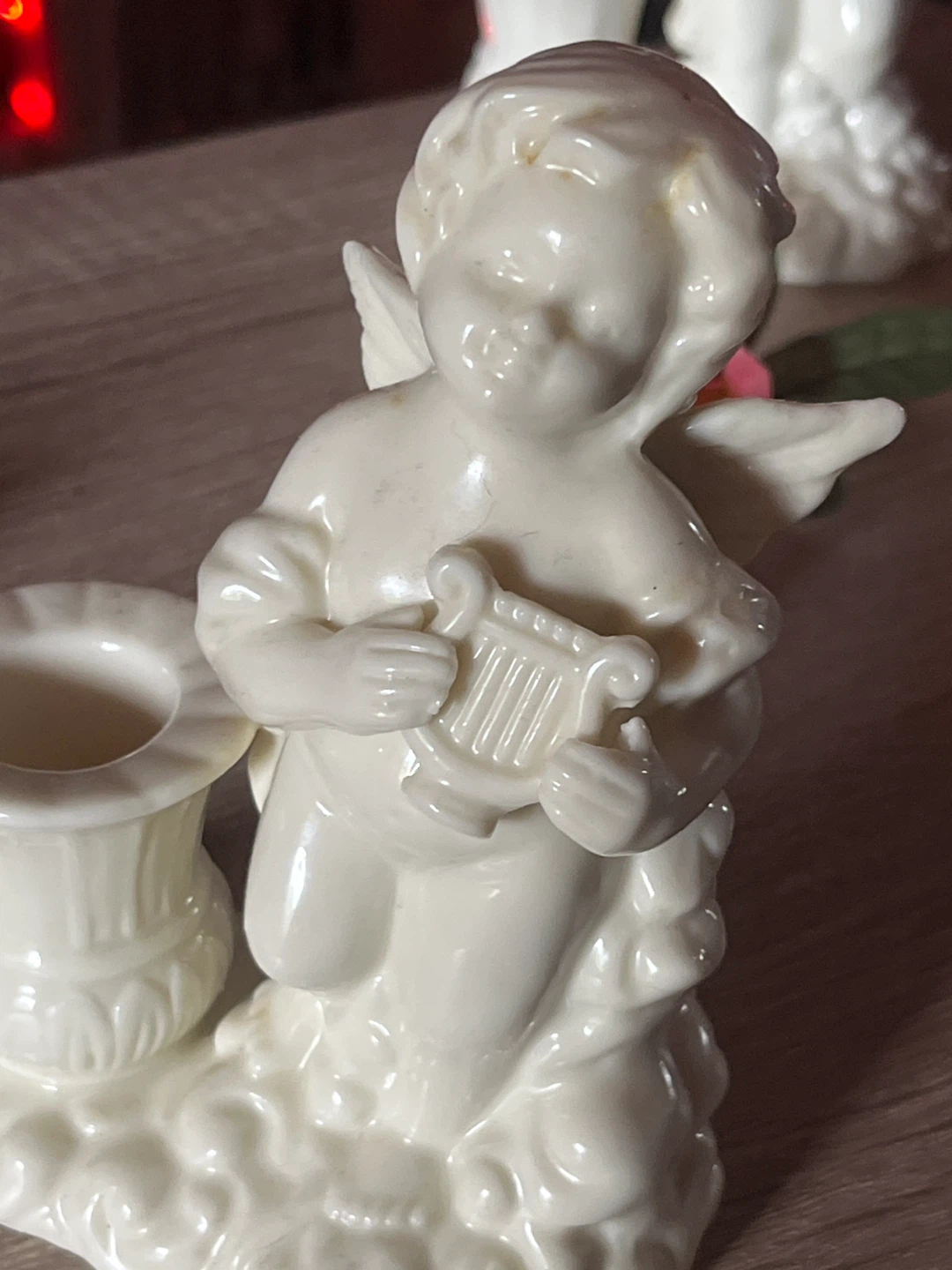 Cream Cherub Candlestick Holder - photo 3