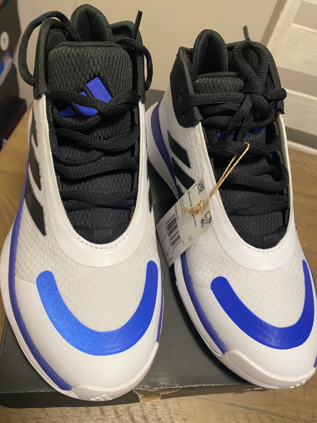 Adidas Bounce Legends Basketball Shoes - White/Blue - US Size 6 - photo 2