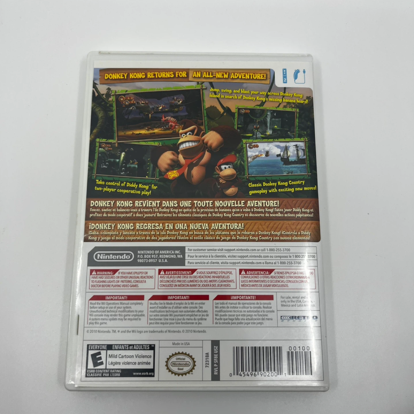 Donkey Kong Country Returns Nintendo Wii Game - photo 3