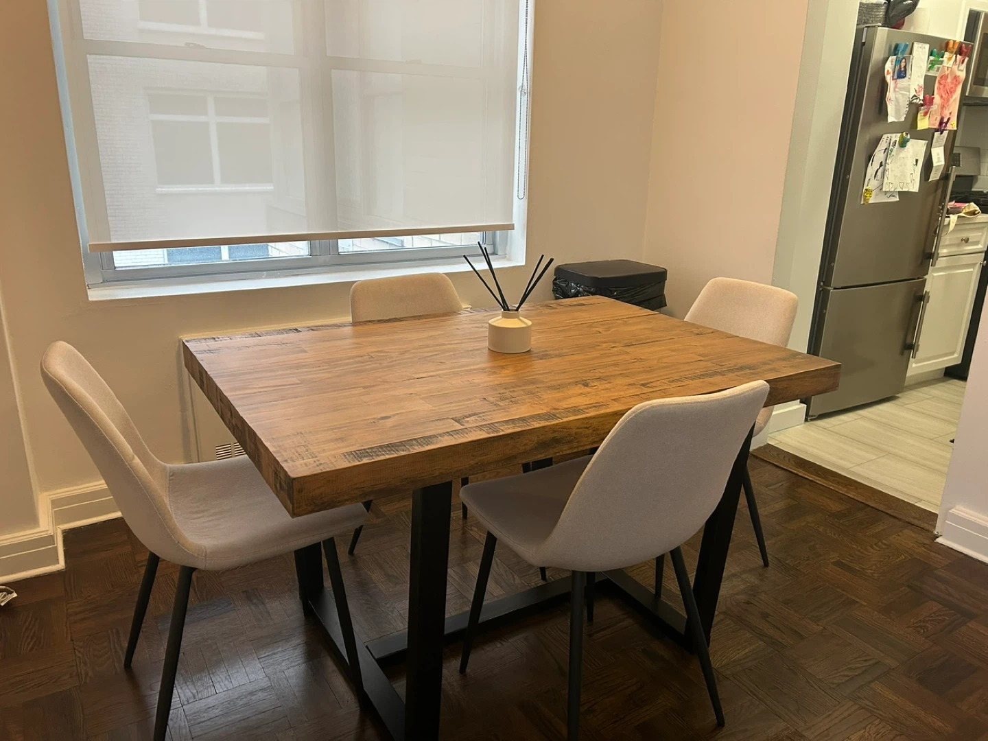 Wooden Dining Table with 4 Chairs - photo 2