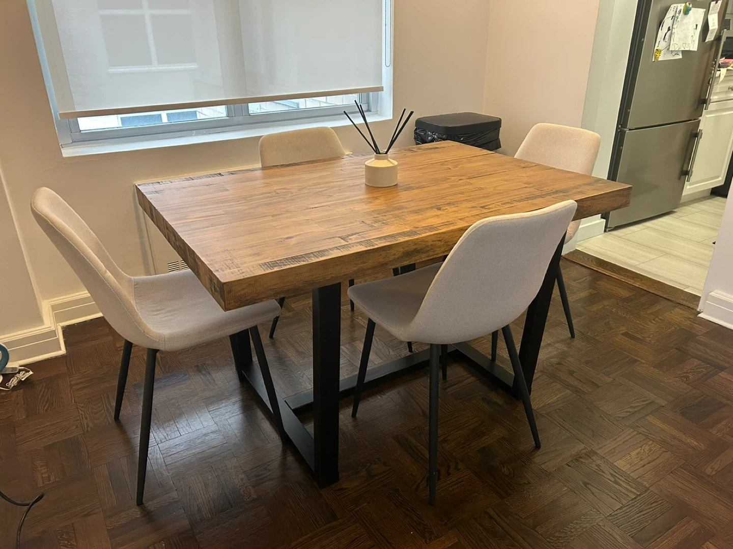 Wooden Dining Table with 4 Chairs