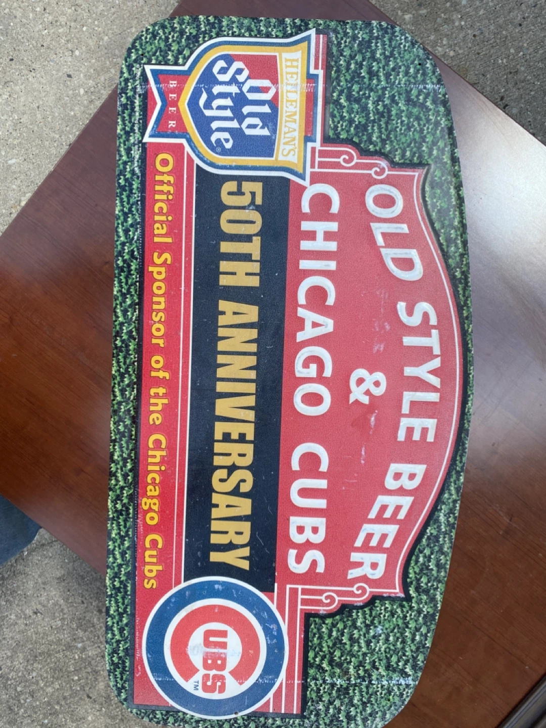 Old Style Beer Chicago Cubs 50th Anniversary Sign