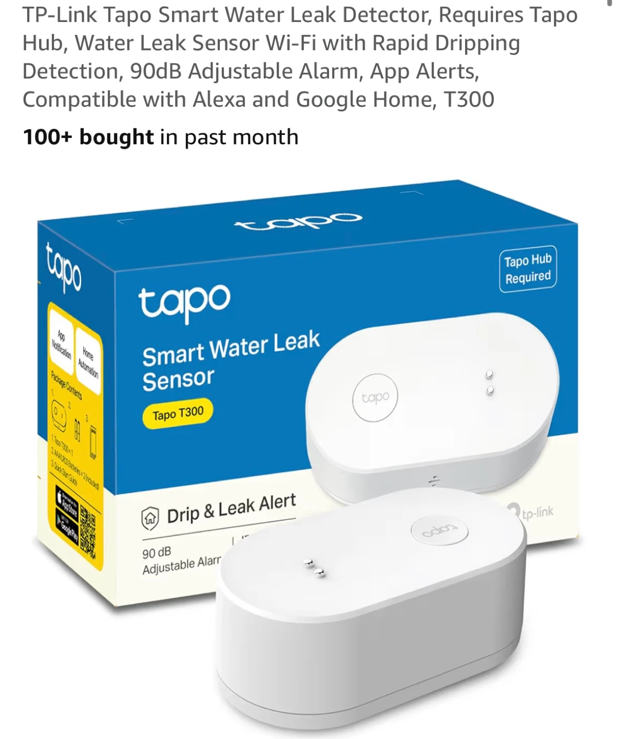 Tapo Smart Water Leak Sensor T300