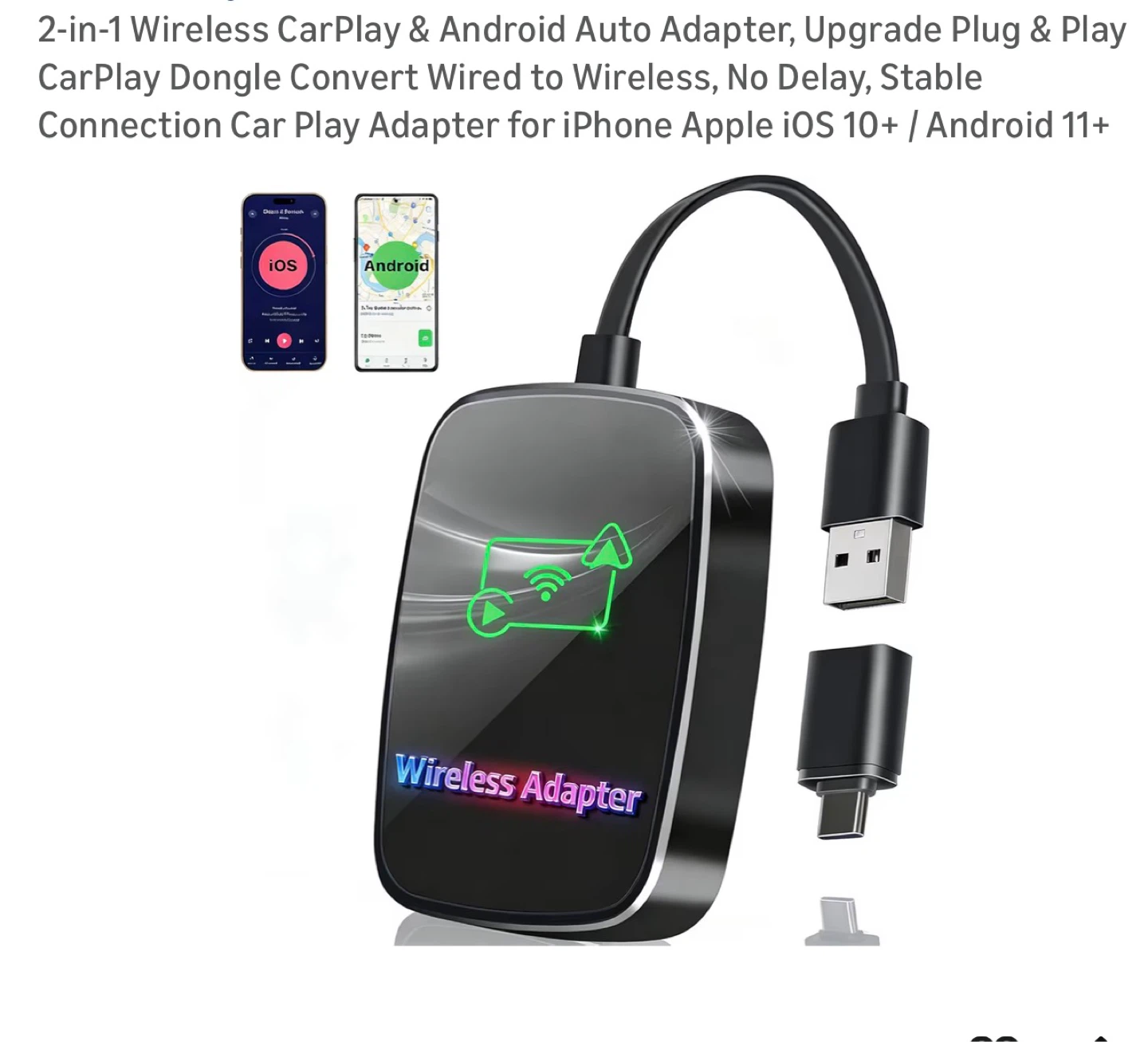 Wireless CarPlay & Android Auto Adapter