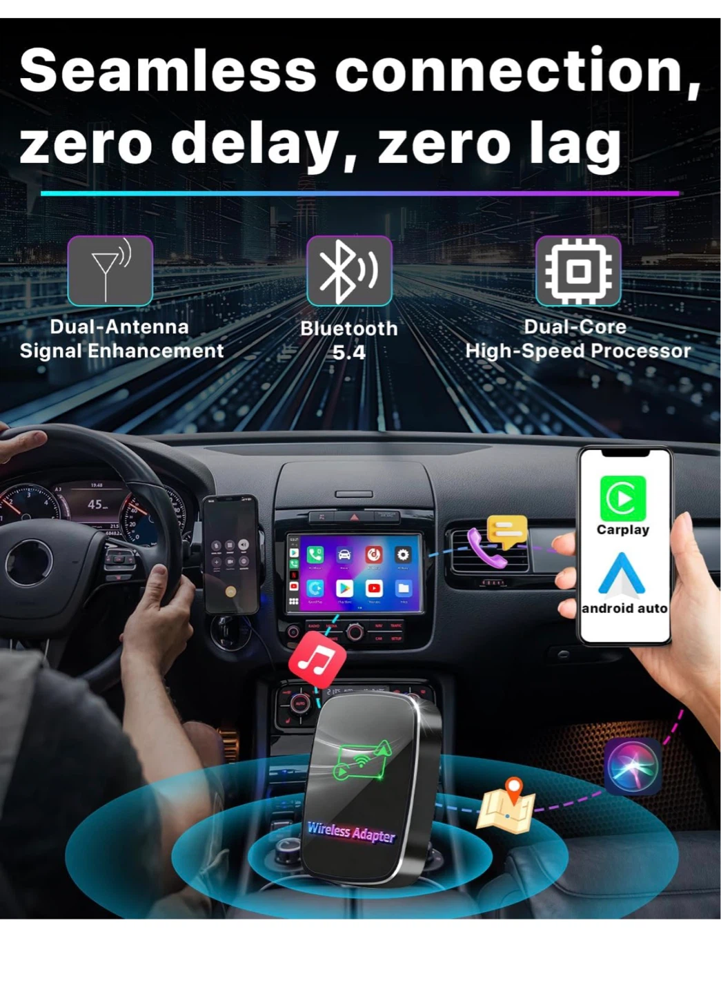 Wireless CarPlay & Android Auto Adapter - photo 3