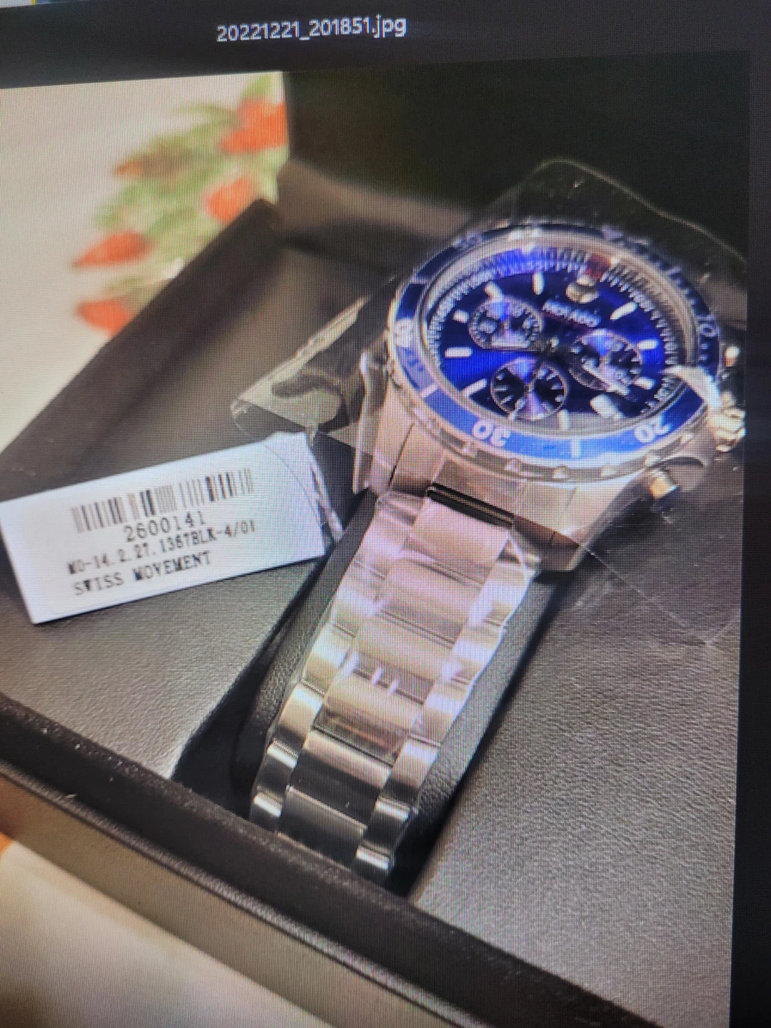 Movado Series 800 Chronograph Blue Dial Stainless Steel Watch - photo 2