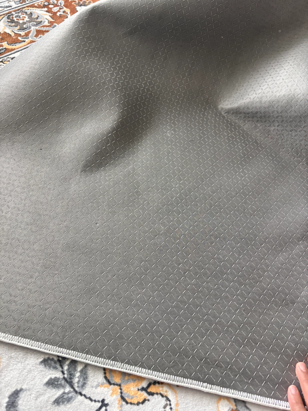 3 pcs Grey Floral Area Rug - photo 2