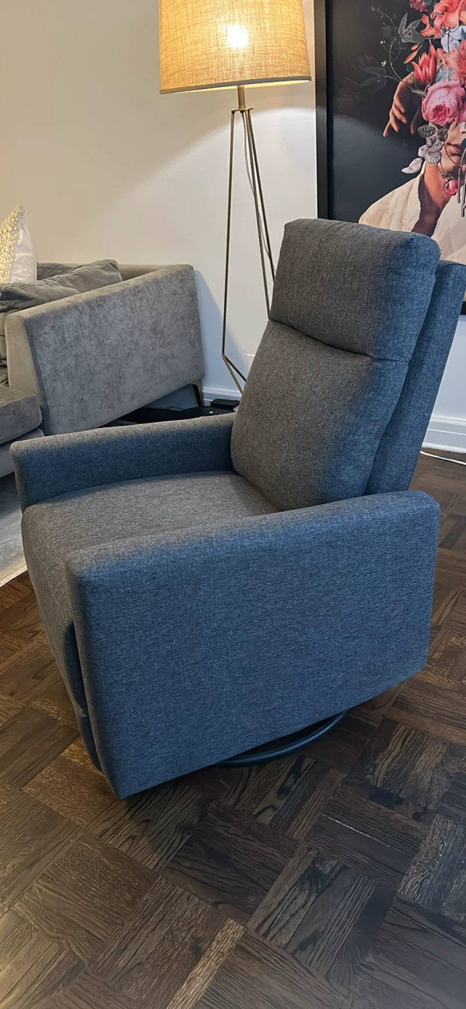 Gray Swivel Recliner Chair