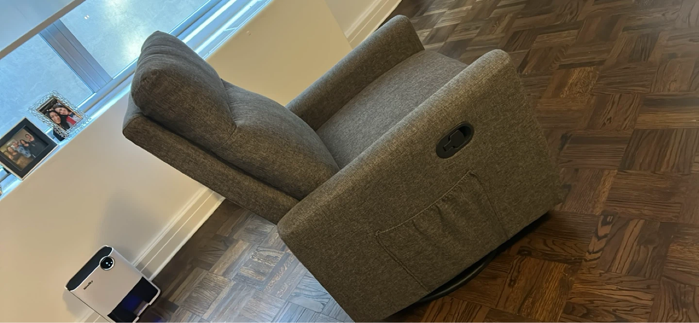 Gray Swivel Recliner Chair - photo 4