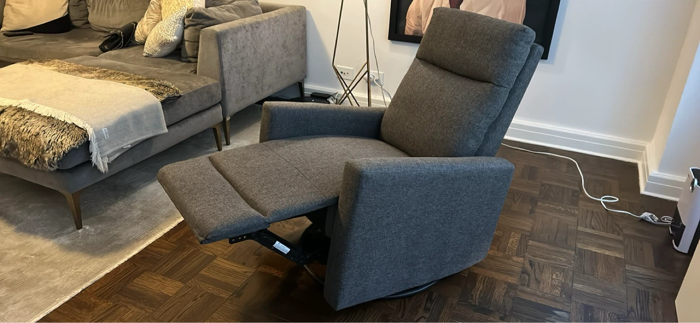 Gray Swivel Recliner Chair - photo 5