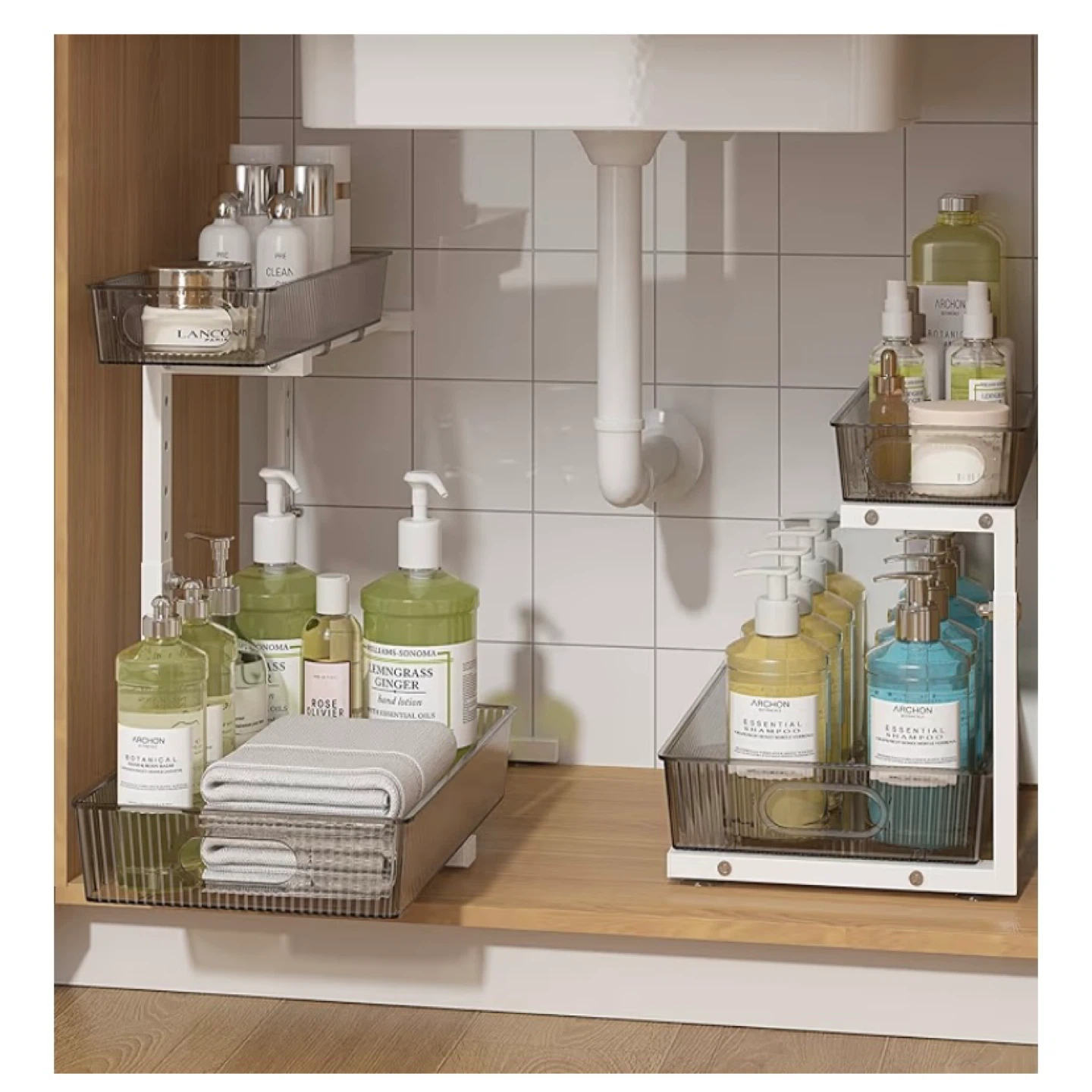 2-Tier Under Sink Organizer with Baskets
