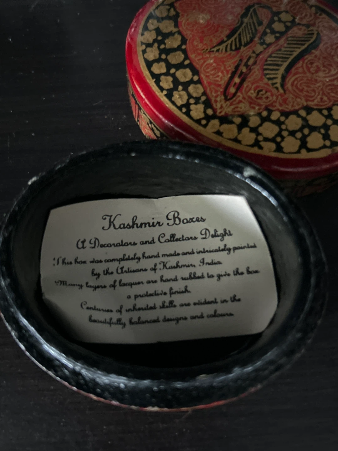 Handmade Kashmir Wooden Trinket Box - photo 2