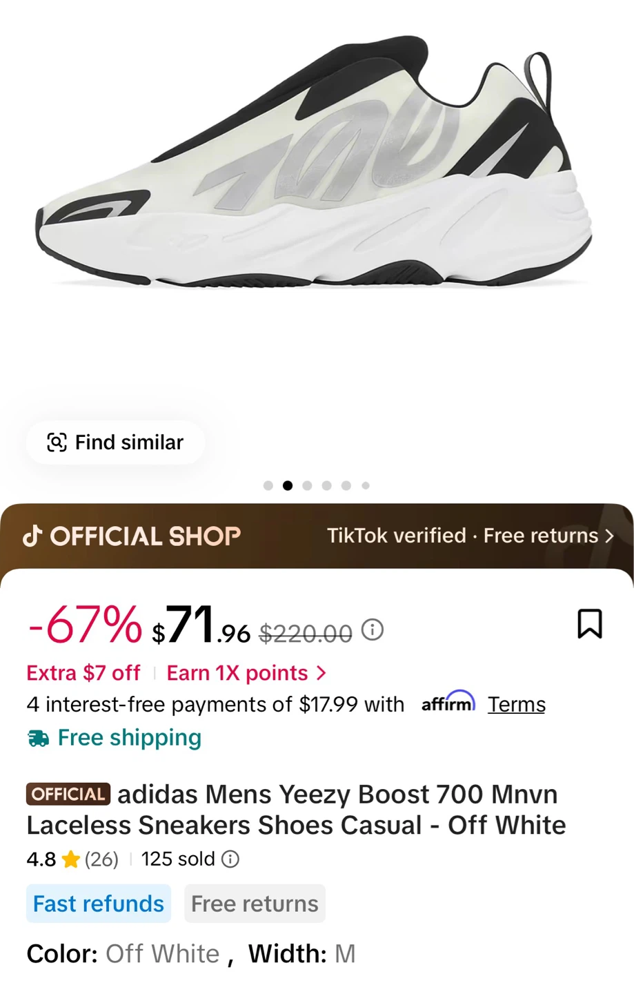 Adidas Yeezy Boost 700 Mvnv Laceless Sneakers - photo 2
