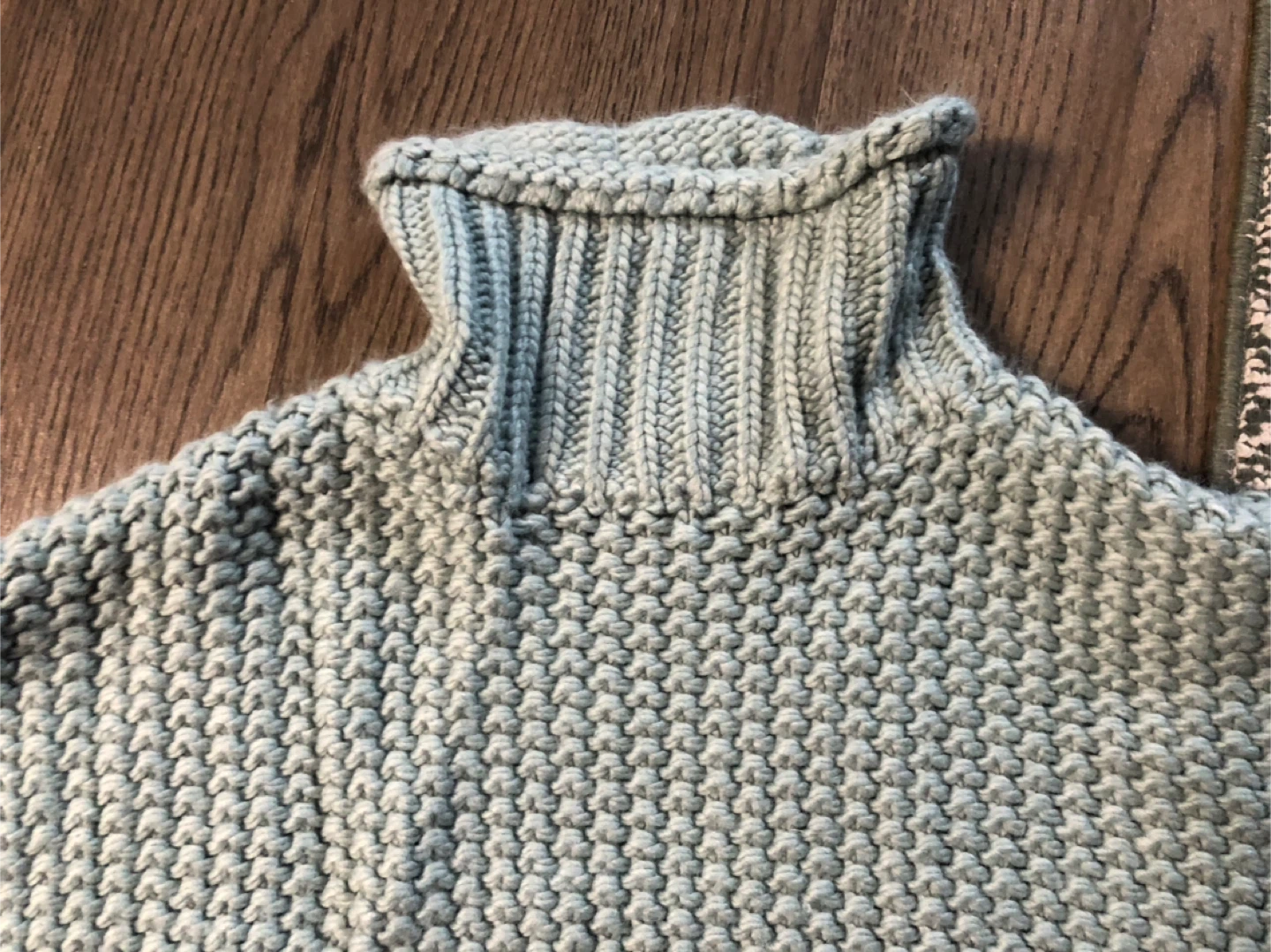 H&M Light Blue Knit Turtleneck Sweater - Size S - photo 3