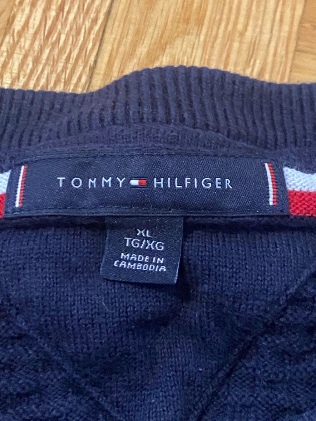 🌱Tommy Hilfiger Navy Blue Textured Sweater XL - photo 3