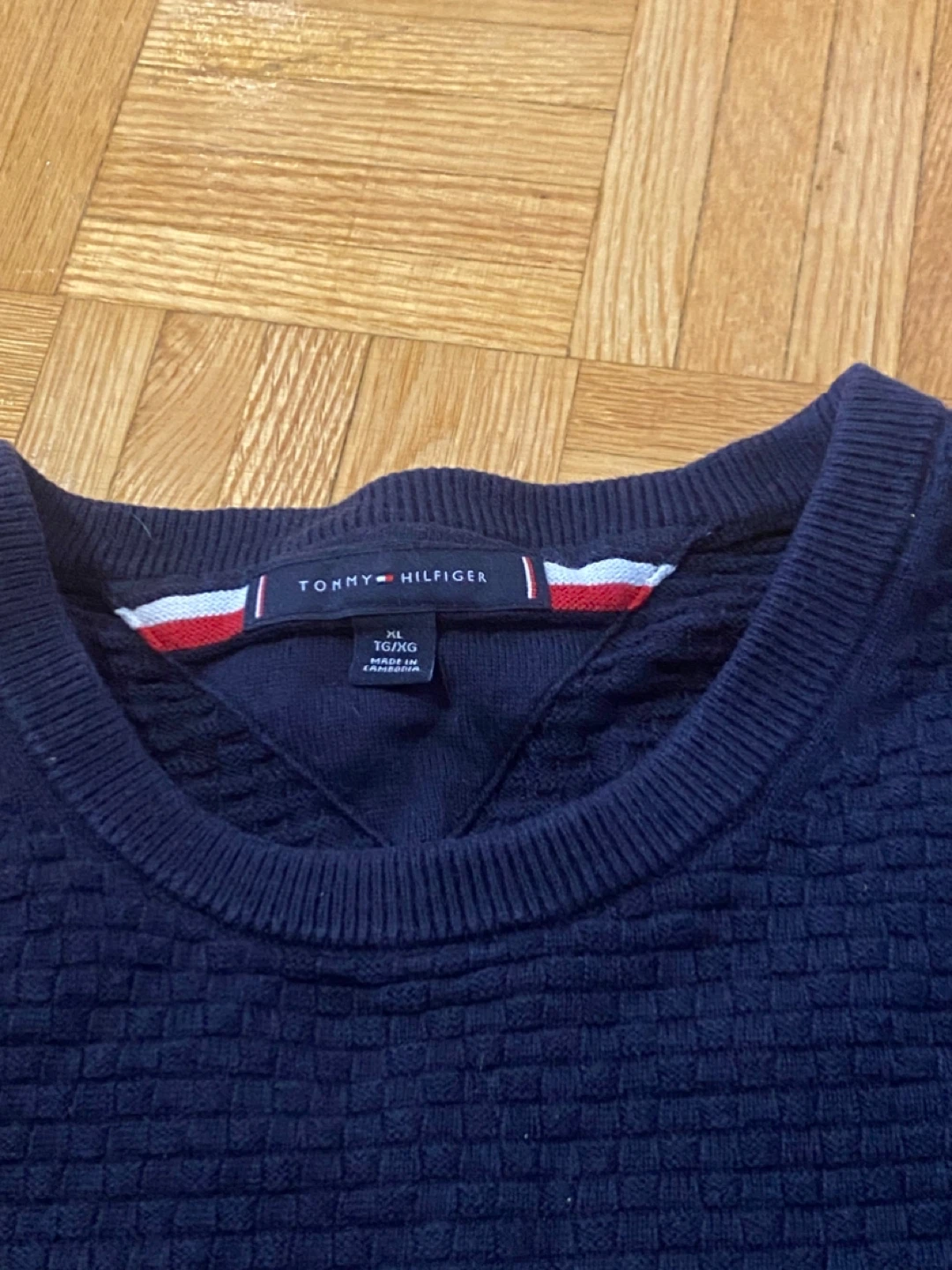 🌱Tommy Hilfiger Navy Blue Textured Sweater XL - photo 2