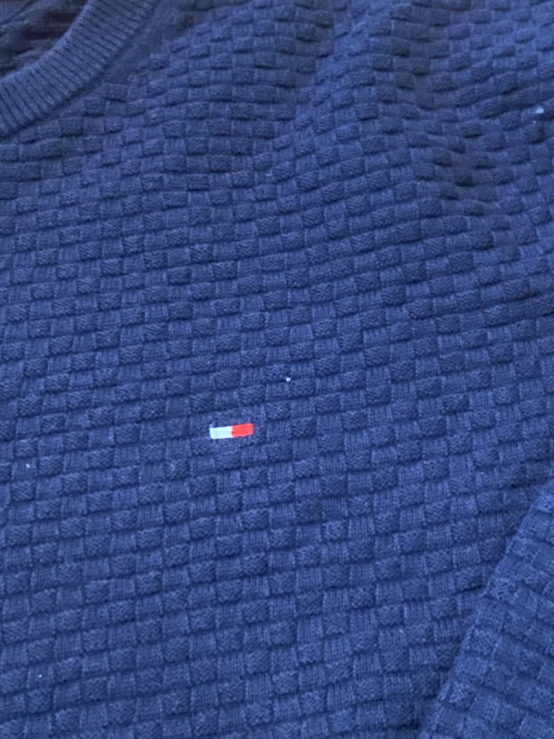 🌱Tommy Hilfiger Navy Blue Textured Sweater XL