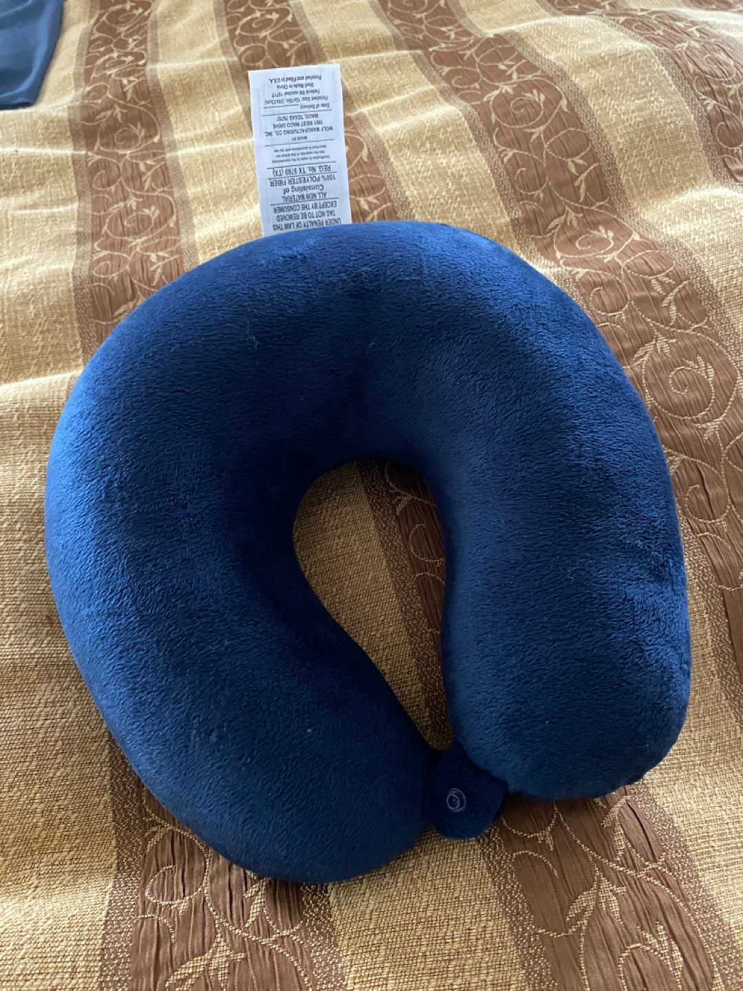 Blue U-Shaped Neck Pillow