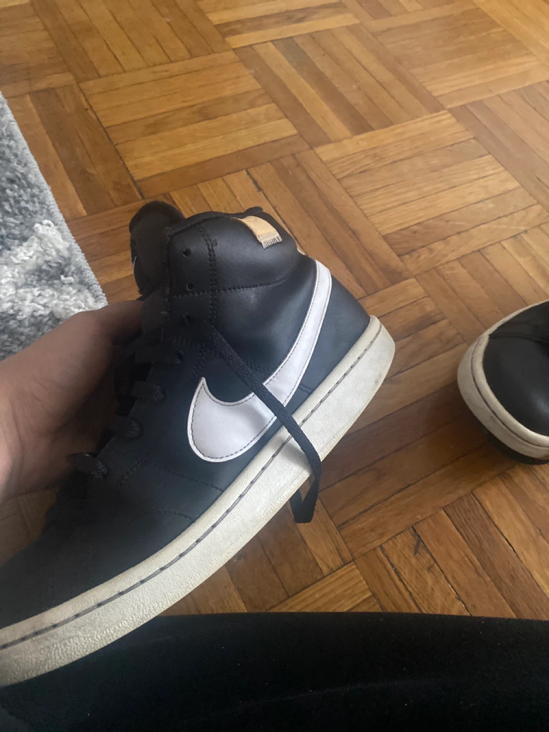 Nike High-Top Sneakers - Black and White - photo 2