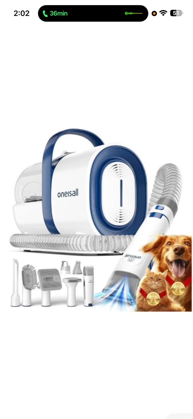 ONEISALL Pet Grooming Vacuum Kit