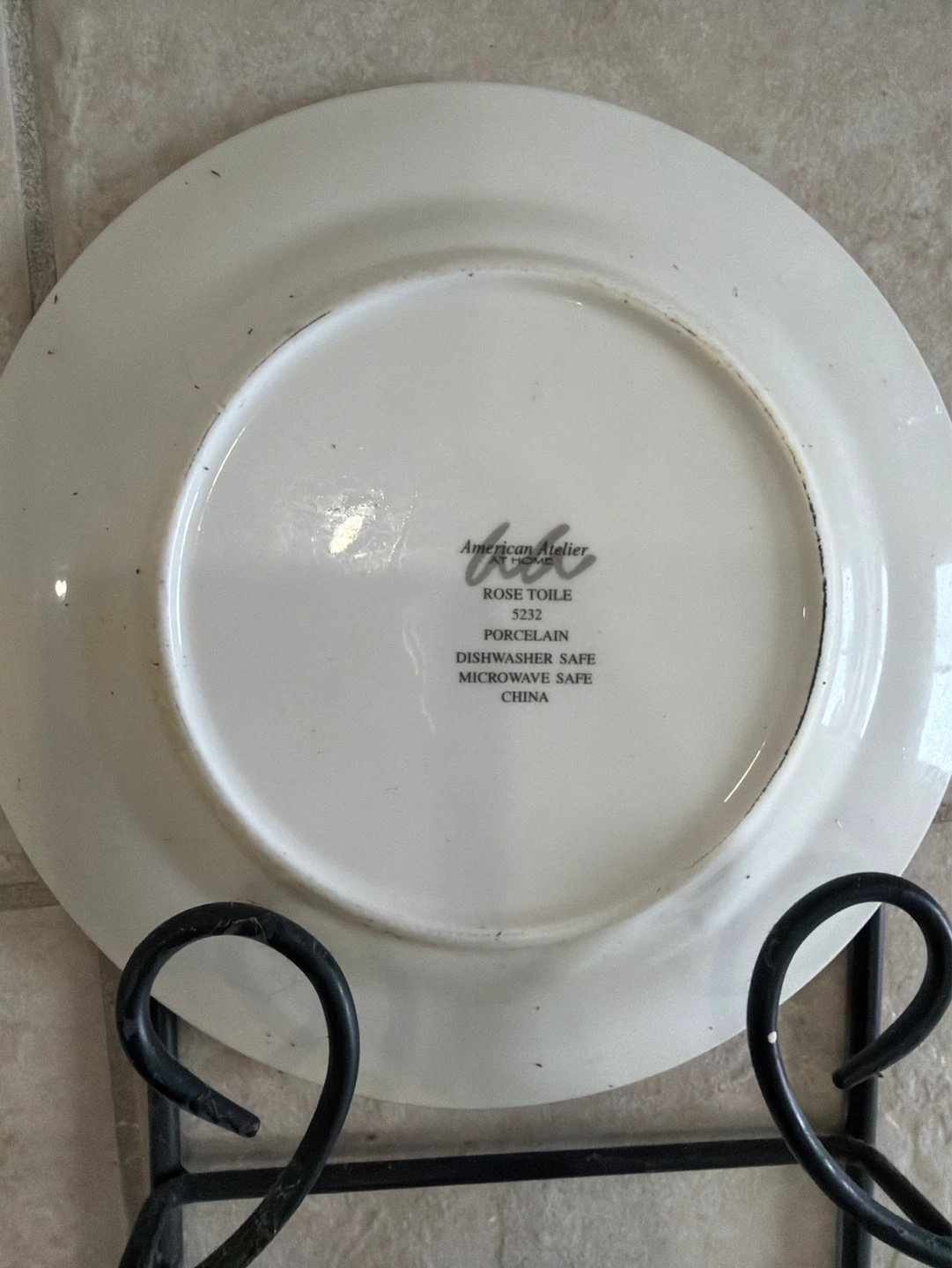 American Atelier Rose Toile Porcelain Plates (Set of 3) - photo 2