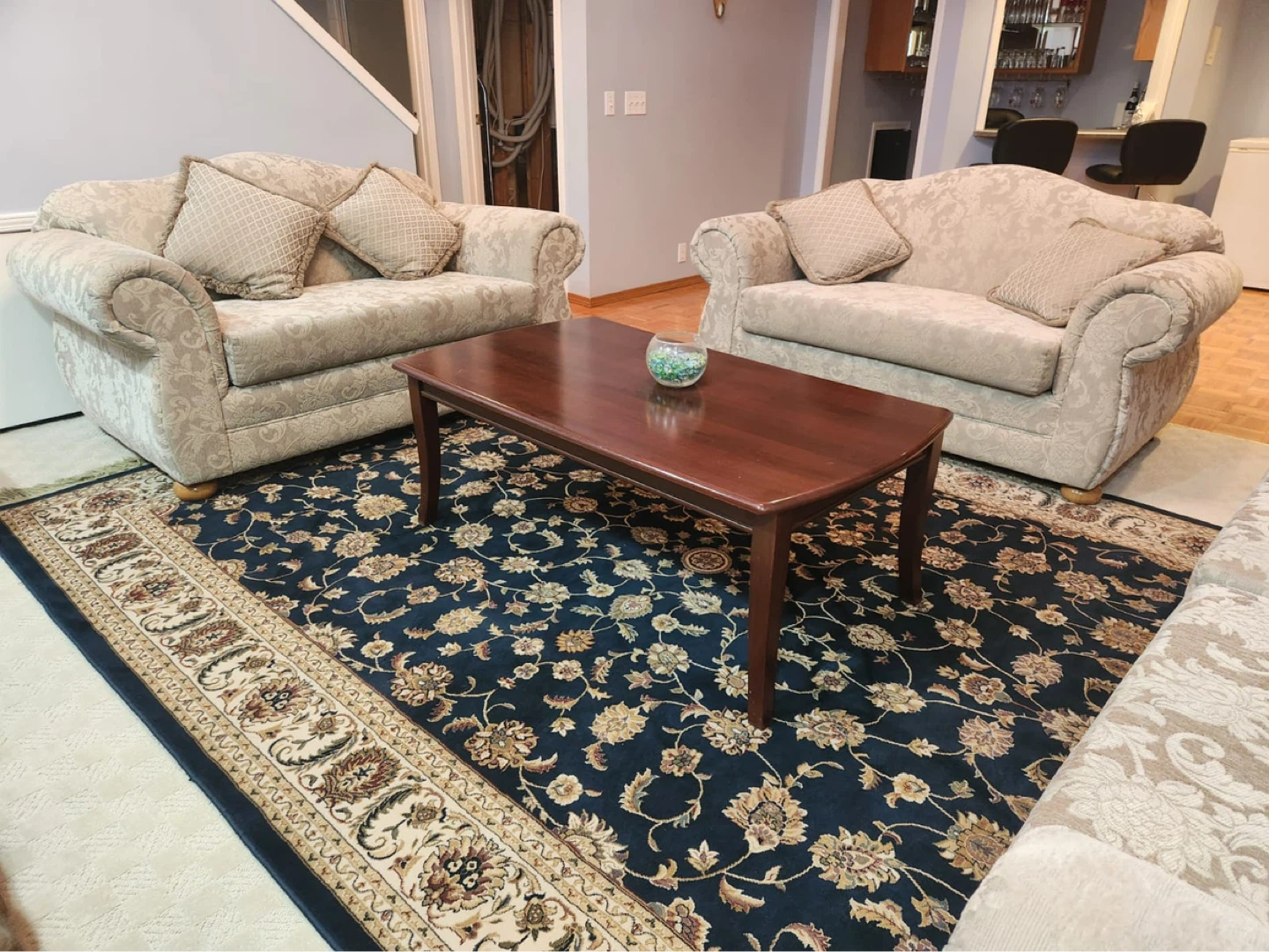 Tapestry Sofa and Loveseat Set