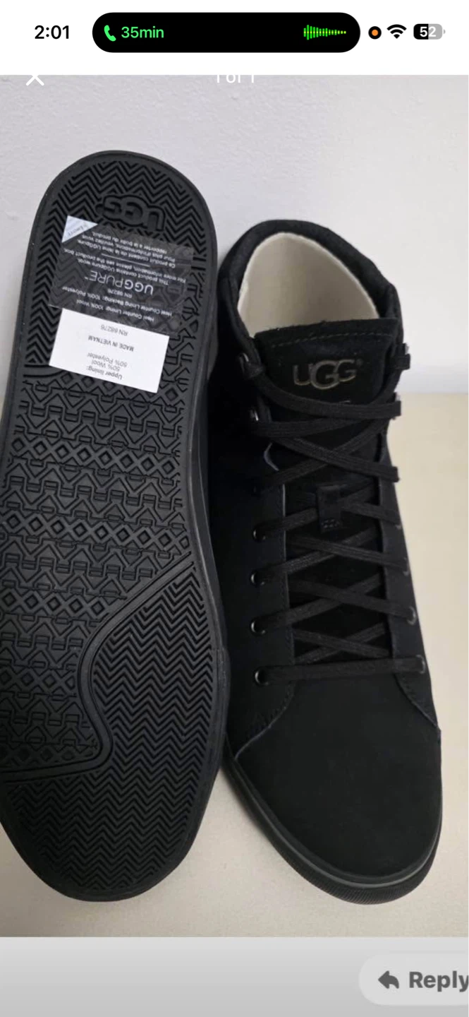 UGG Men's Black Mid-Top Sneakers - photo 2