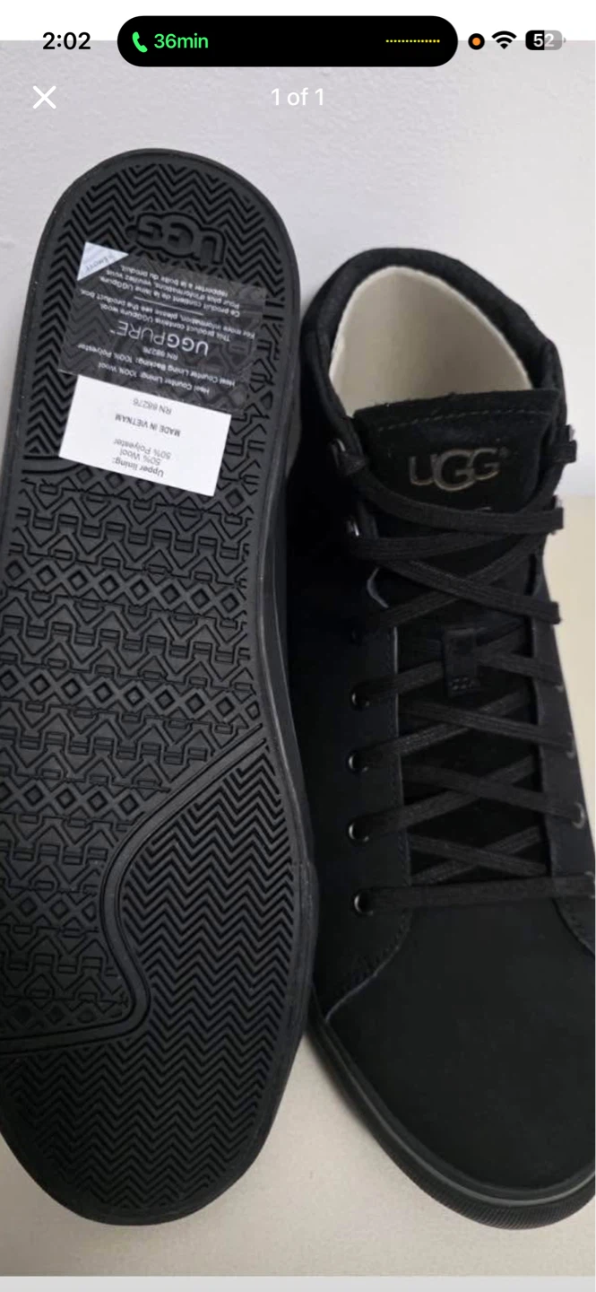 UGG Men's Black Mid-Top Sneakers