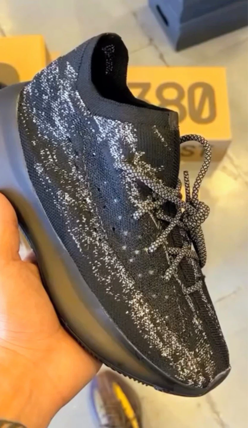 Adidas Yeezy Boost 380 Lace Up Sneakers Black