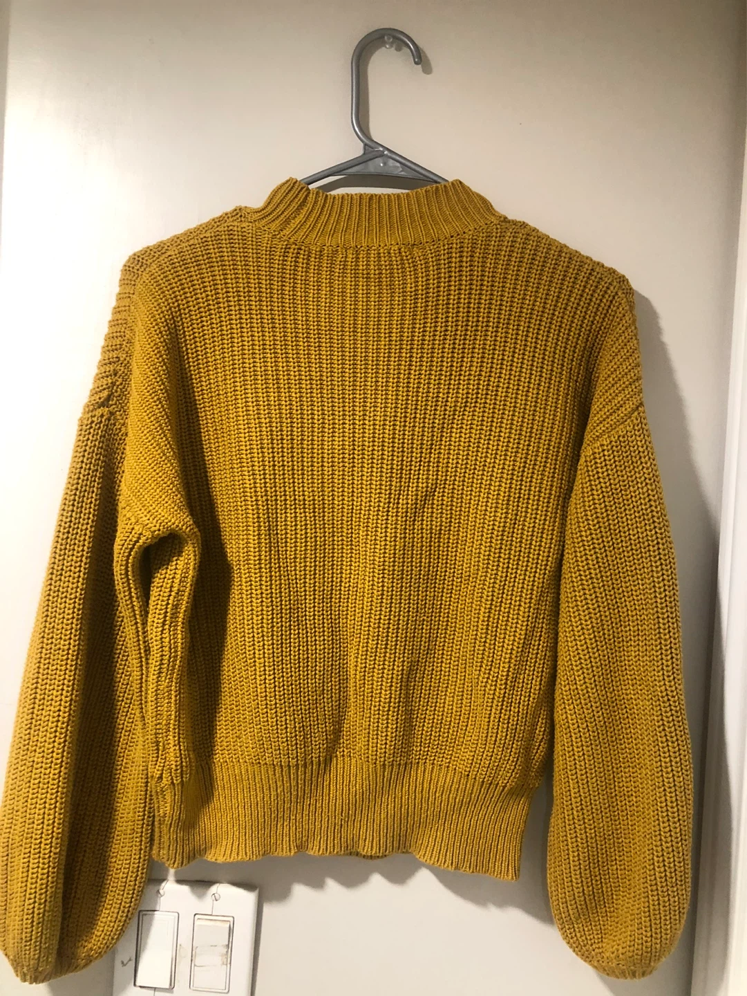 Forever 21 Mustard Yellow Ribbed Mock Neck Sweater - Size S - photo 4