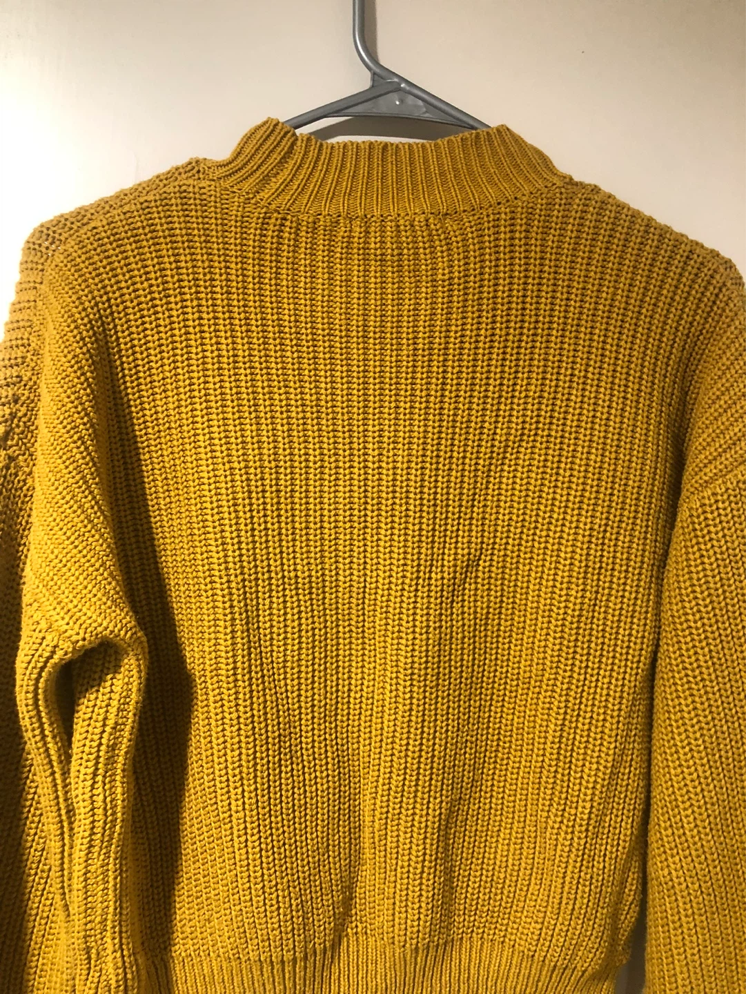 Forever 21 Mustard Yellow Ribbed Mock Neck Sweater - Size S - photo 3