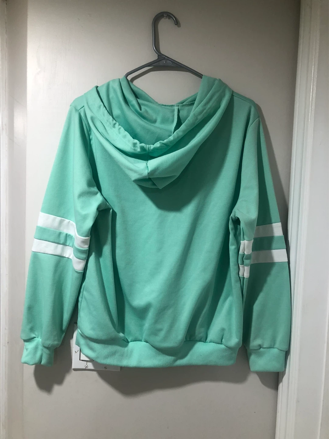Mint Green Hoodie with Planet Graphic - XL