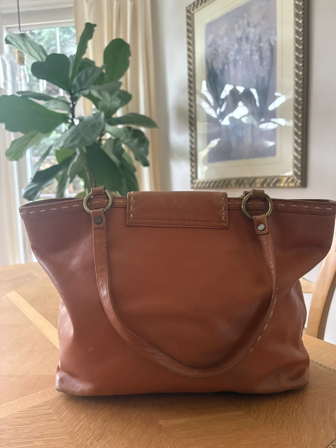 Isabella Fiore - Brown Leather Floral Beaded Purse - photo 4