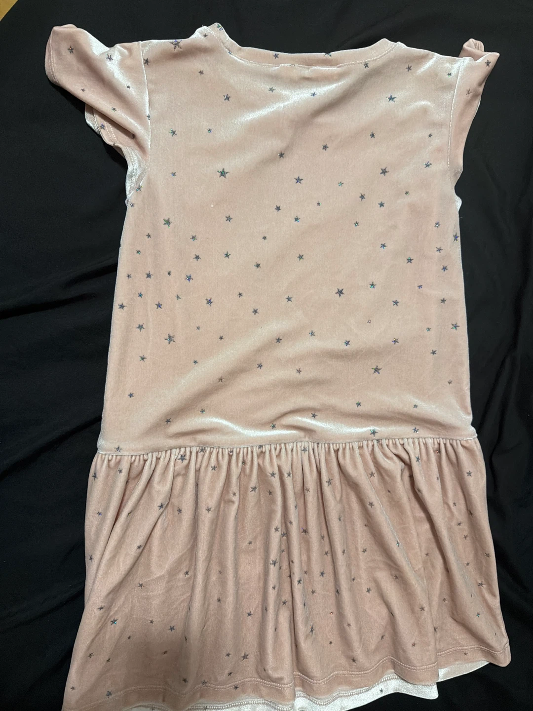 GAP Kids Pink Star Print Velvet Dress - Size SP - photo 3