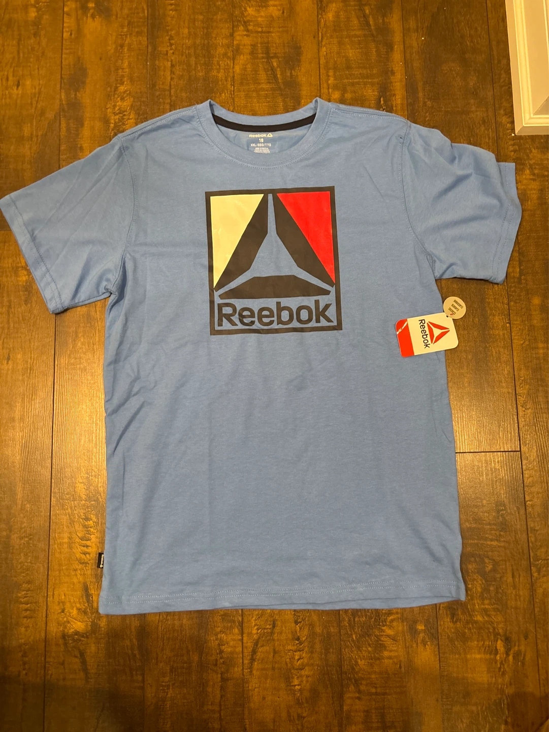 Reebok Boys Blue Graphic T-Shirt Size XXL