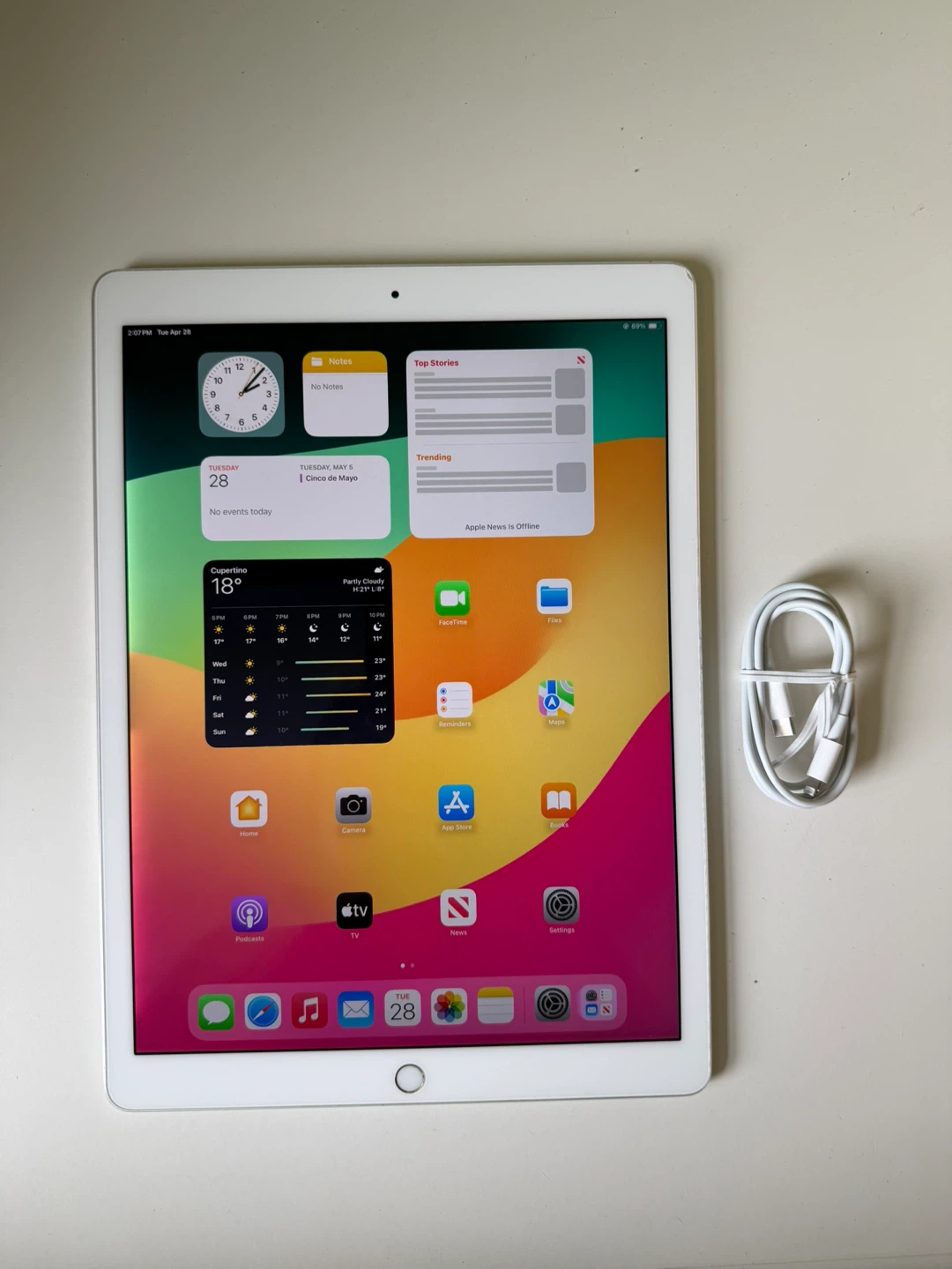 Apple iPad Pro 12.9” 2nd Gen 64GB Silver - photo 2