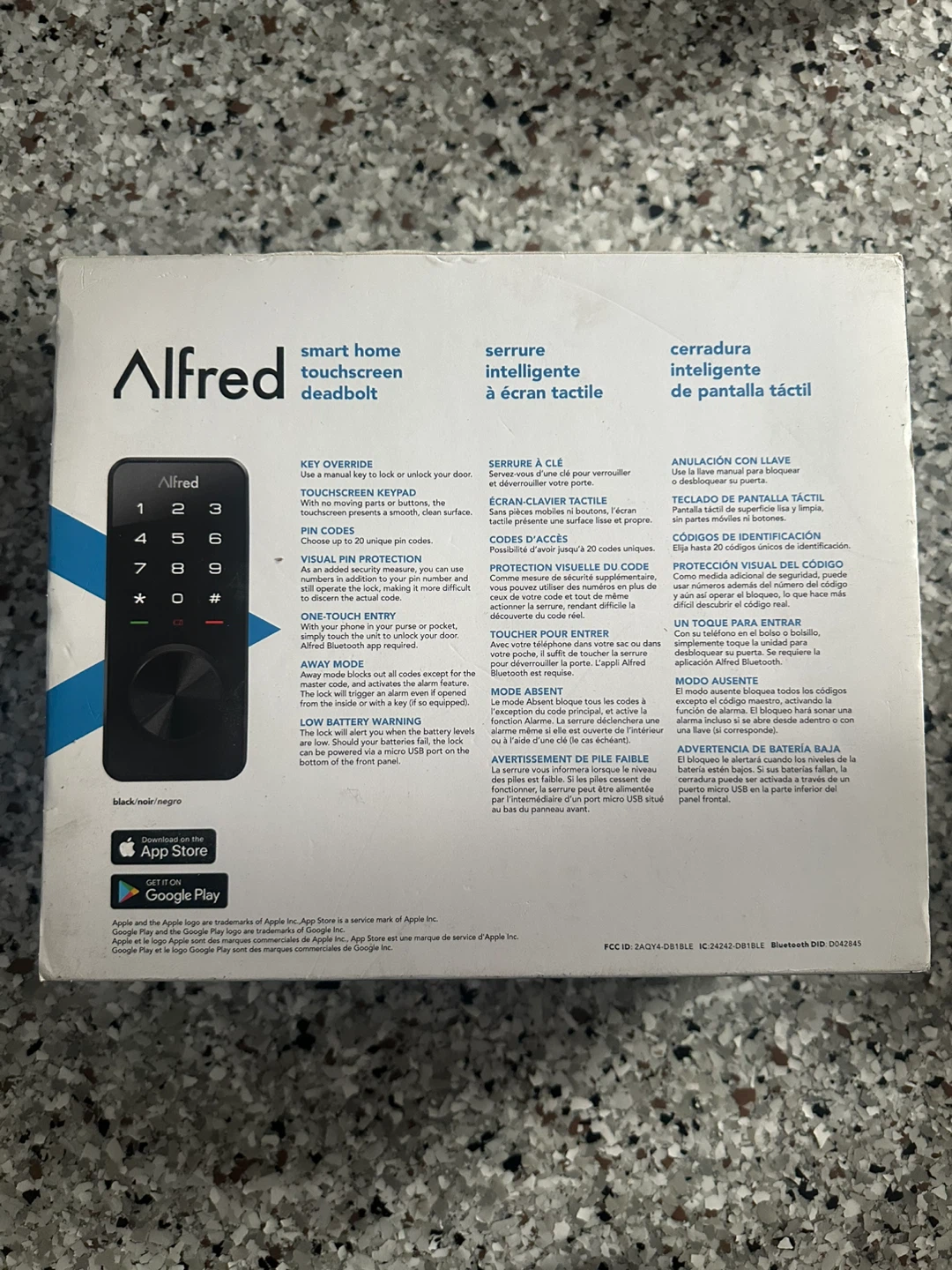 Alfred Smart Home Touchscreen Deadbolt DB1-A - photo 2