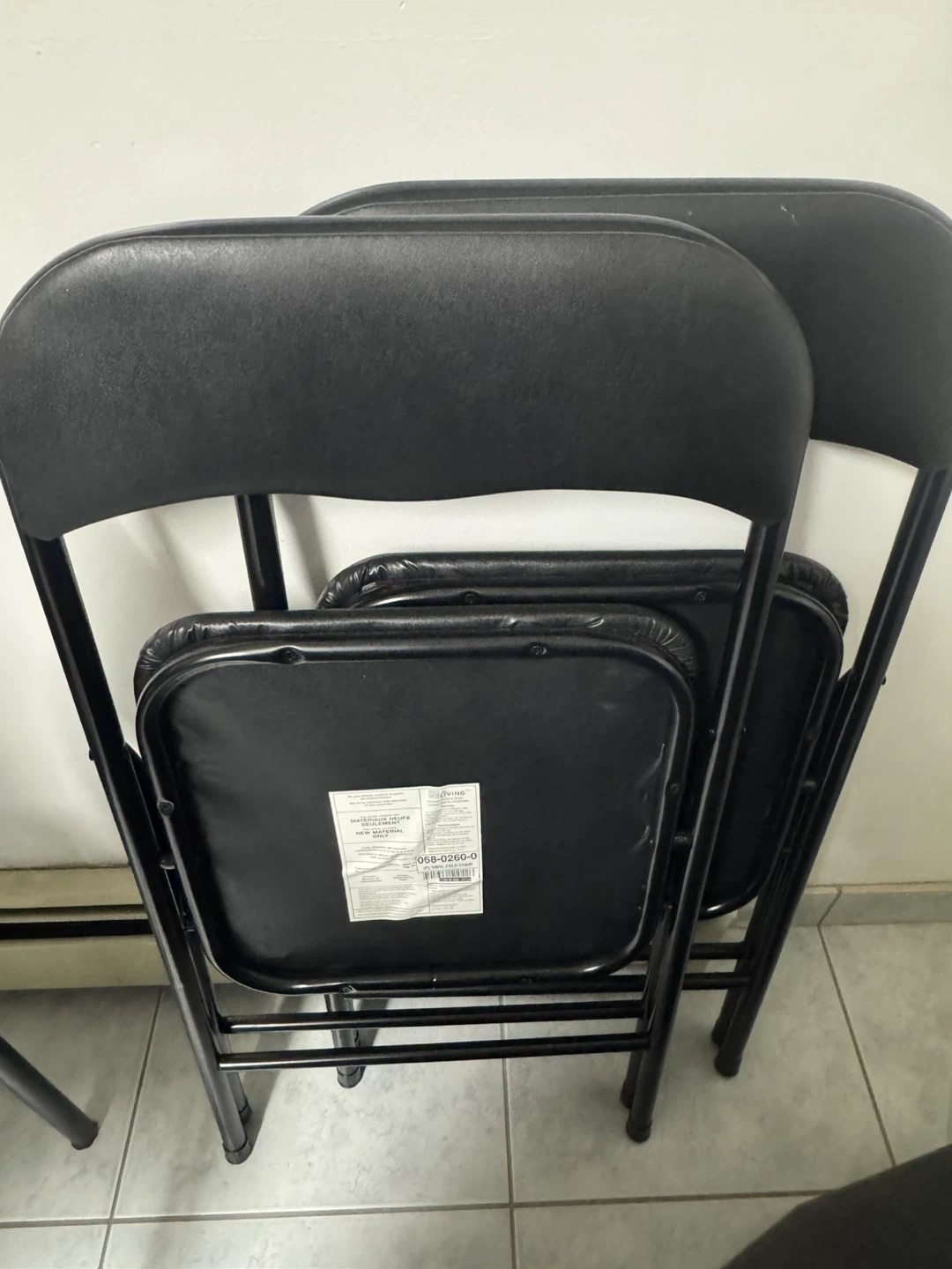 Set of 2 Black Folding Chairs