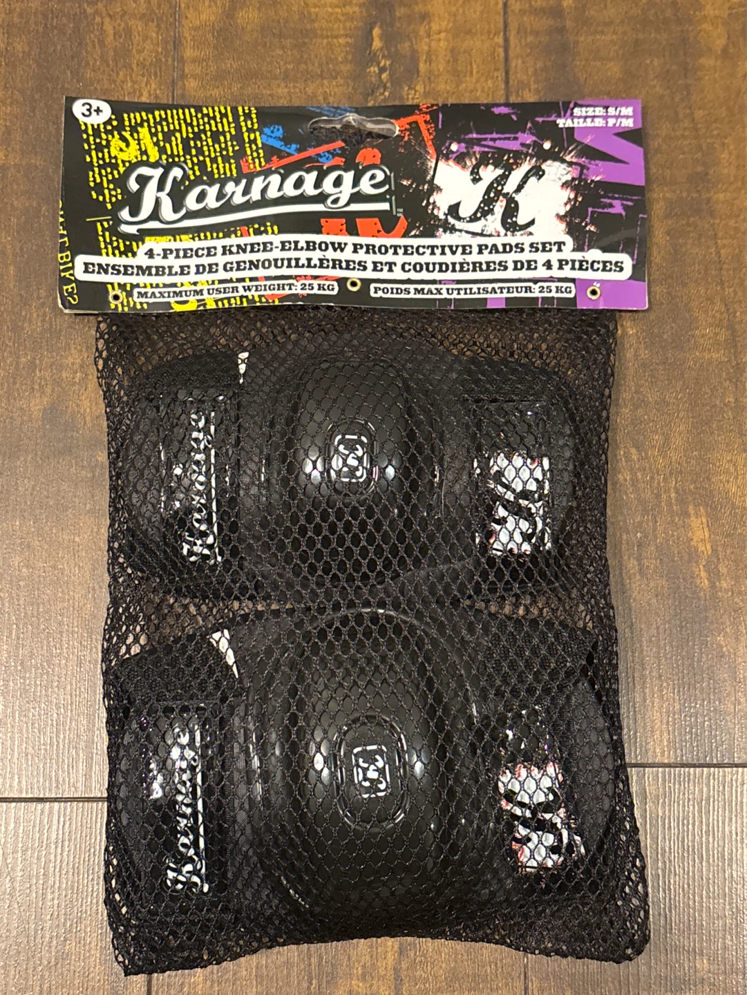 Karnage 4-Piece Knee-Elbow Protective Pads Set S/M