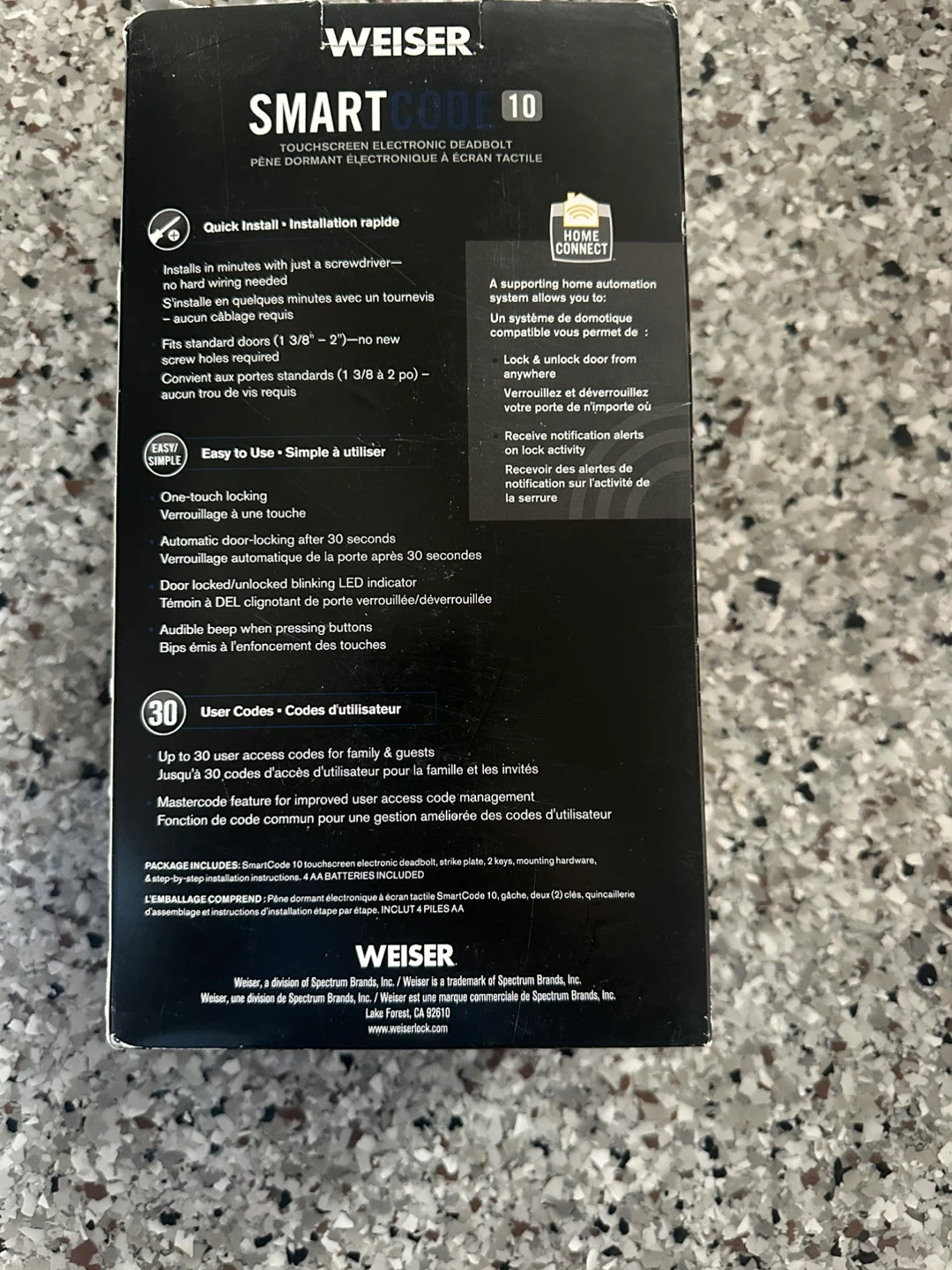 Weiser SmartCode 10 Touchscreen Electronic Deadbolt - photo 3