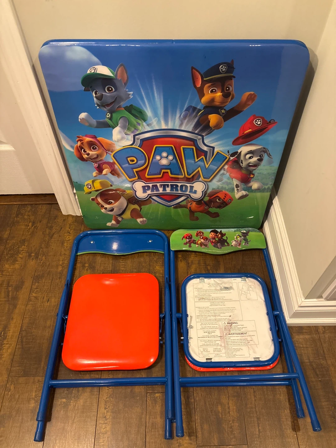Paw Patrol Kids Table and 2 Chairs Set